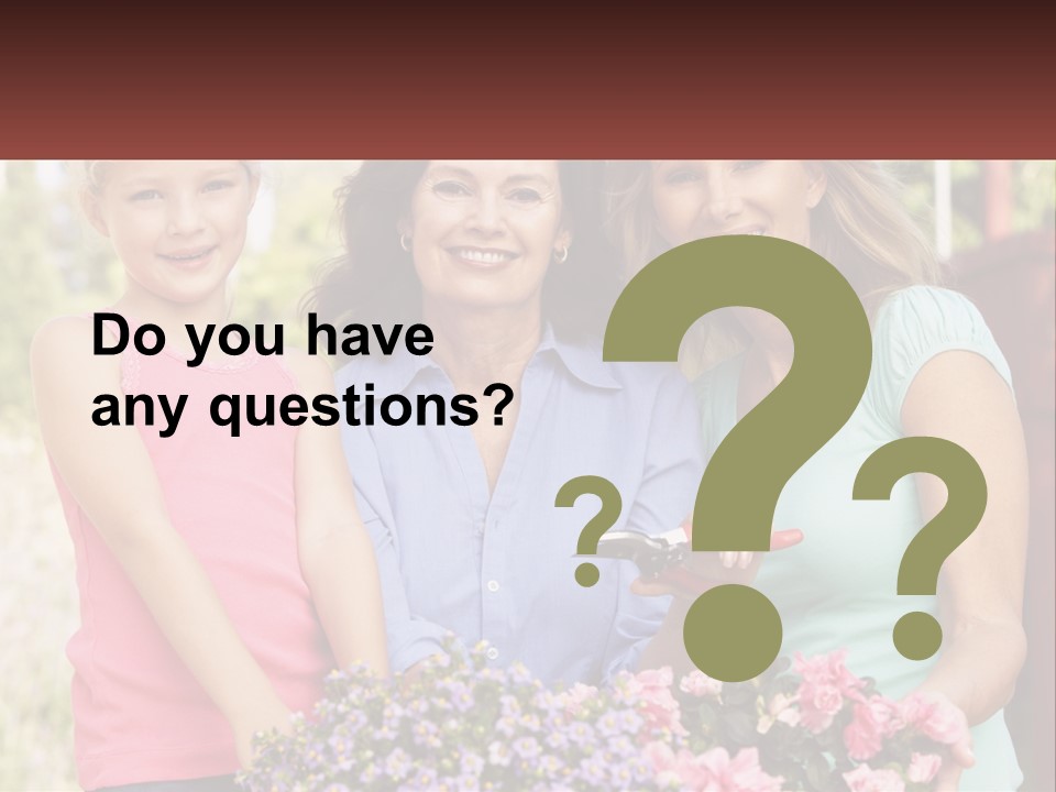 Grandmother, Mother And Child PowerPoint Template