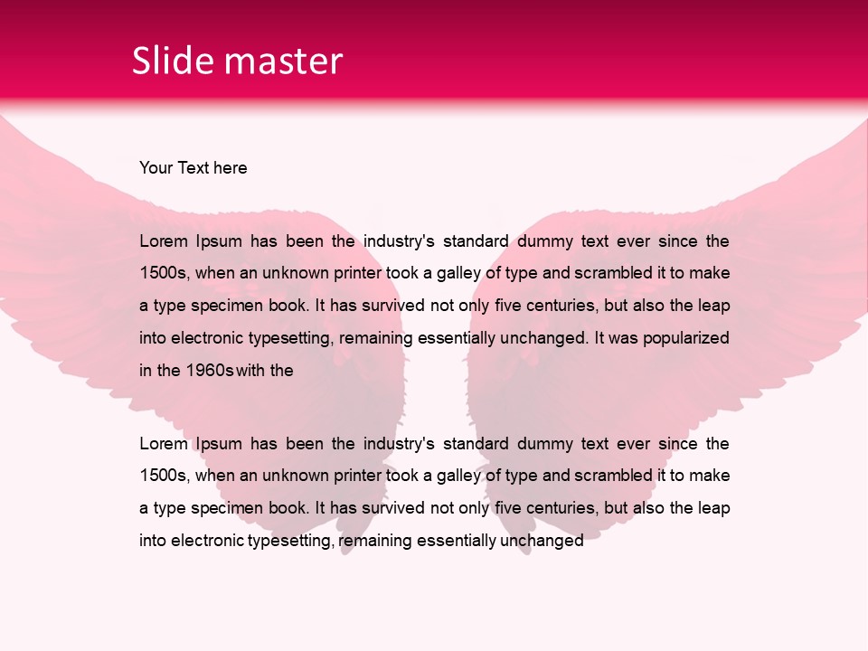 Pink Wings PowerPoint Template