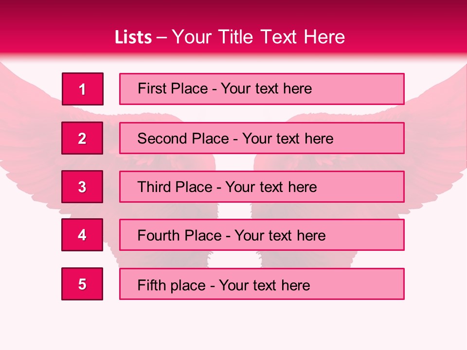 Pink Wings PowerPoint Template