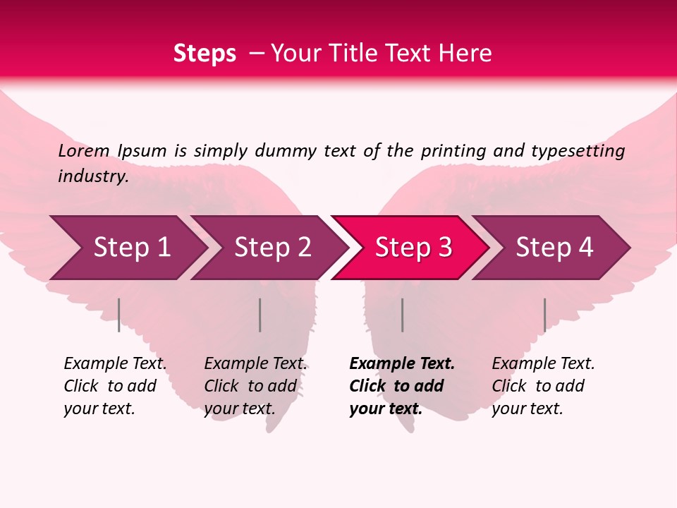 Pink Wings PowerPoint Template
