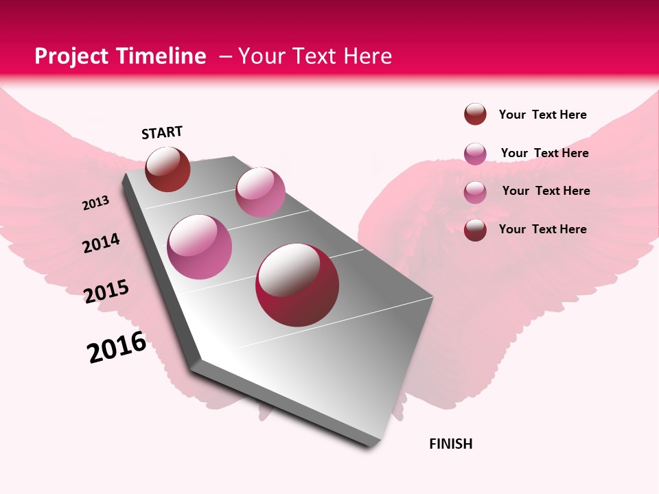 Pink Wings PowerPoint Template