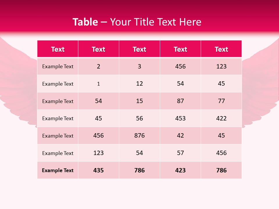 Pink Wings PowerPoint Template