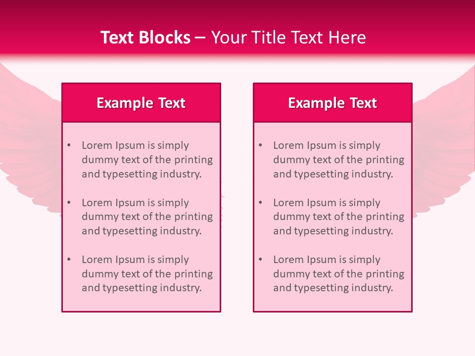 Pink Wings PowerPoint Template