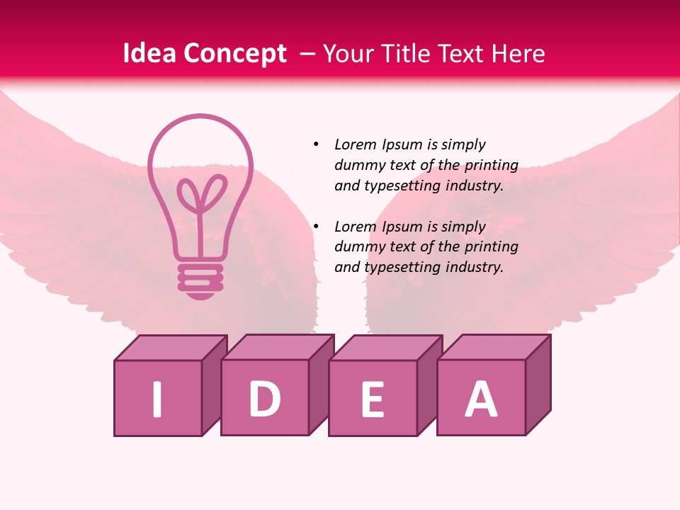 Pink Wings PowerPoint Template