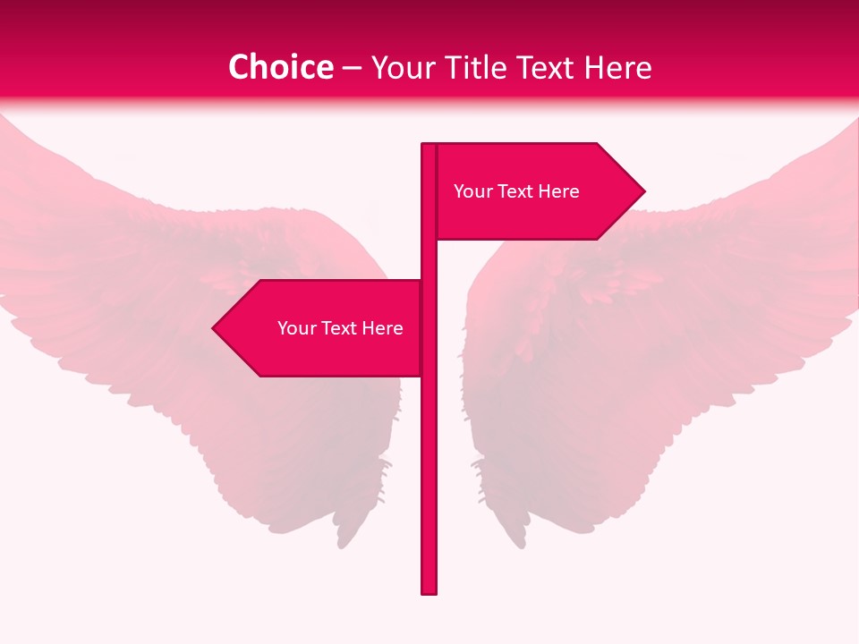 Pink Wings PowerPoint Template