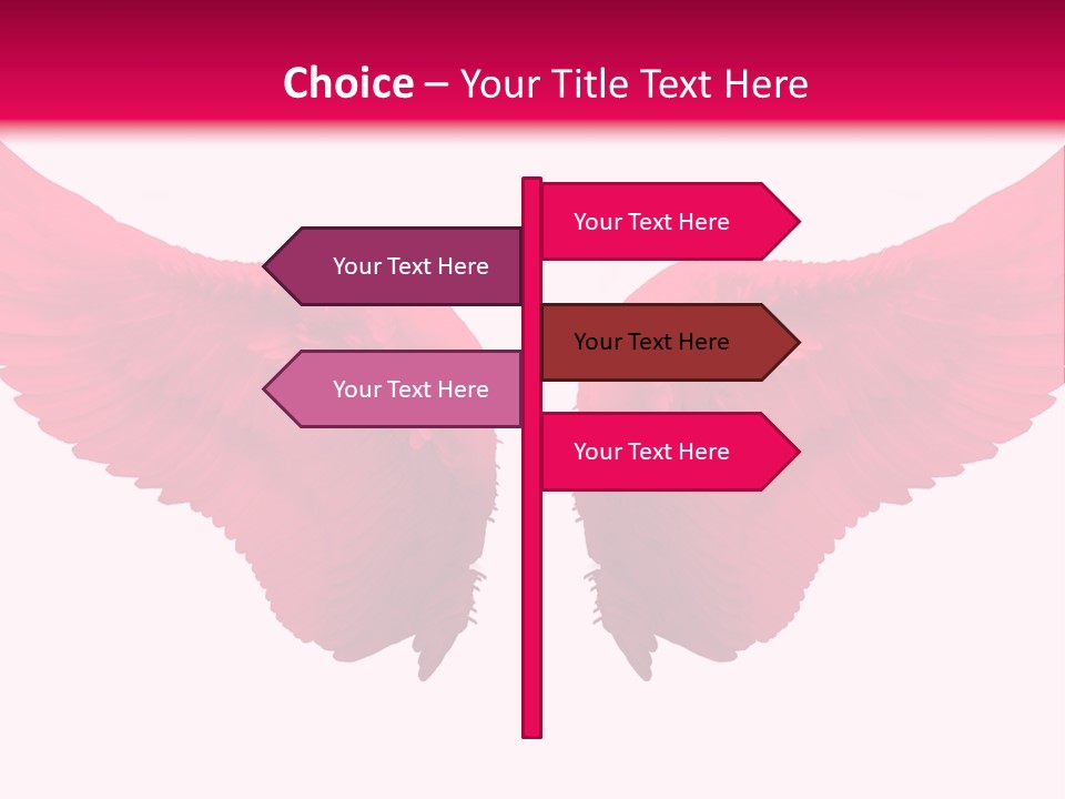 Pink Wings PowerPoint Template