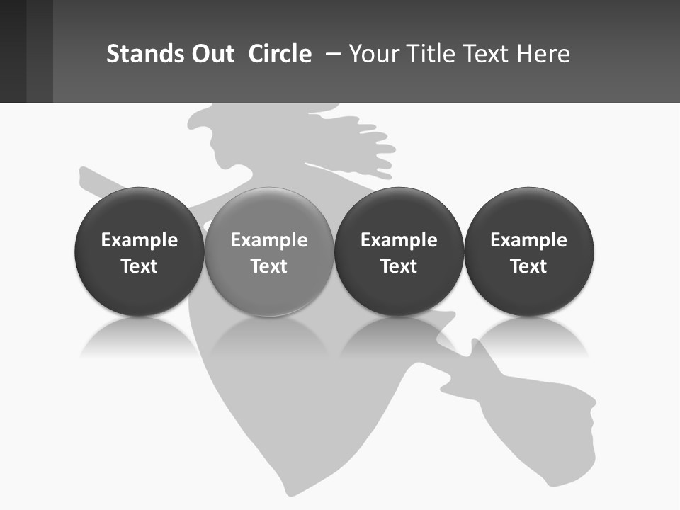 Witch On A Broomstick PowerPoint Template