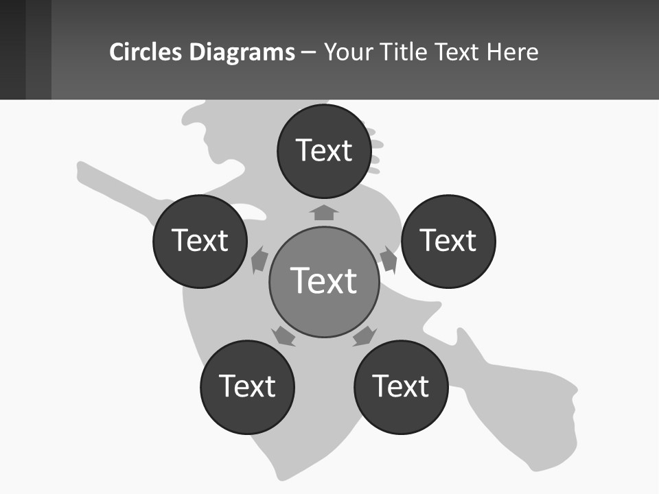 Witch On A Broomstick PowerPoint Template