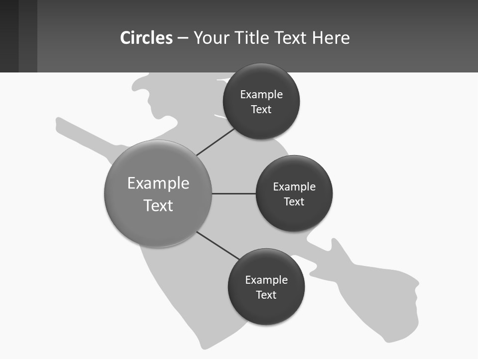 Witch On A Broomstick PowerPoint Template