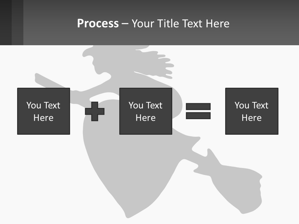 Witch On A Broomstick PowerPoint Template