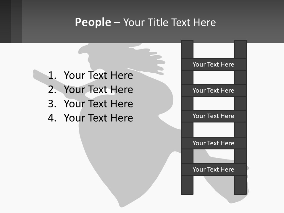 Witch On A Broomstick PowerPoint Template