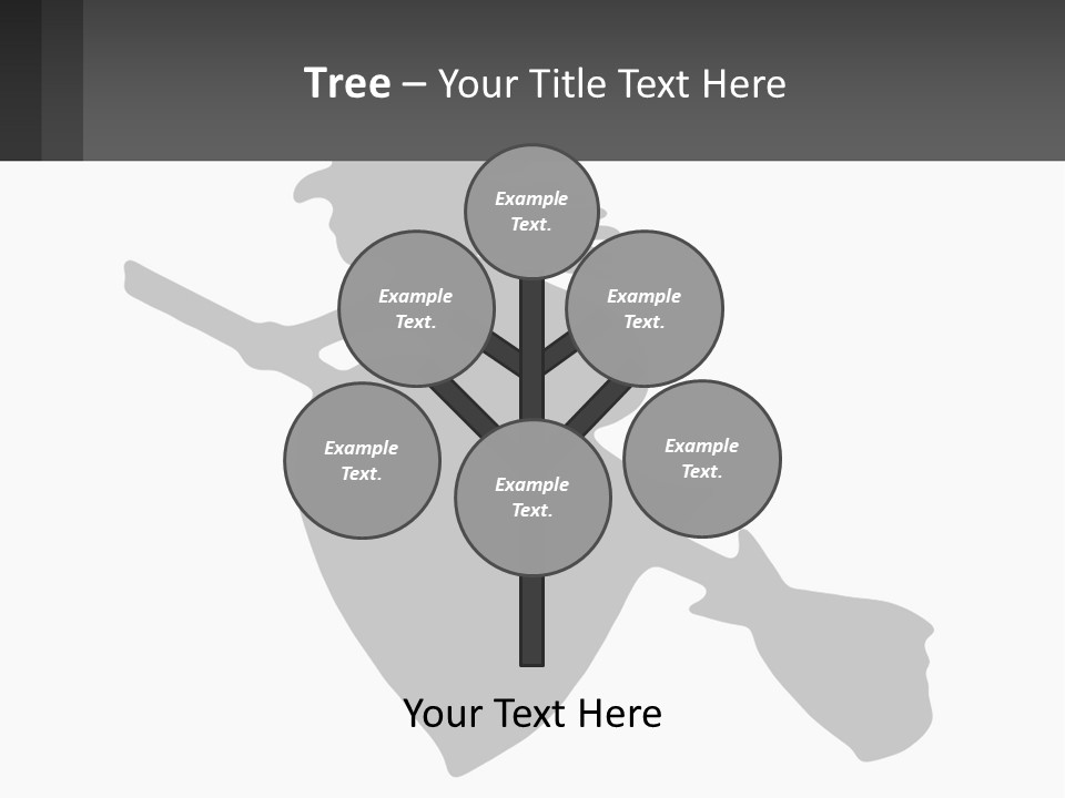 Witch On A Broomstick PowerPoint Template