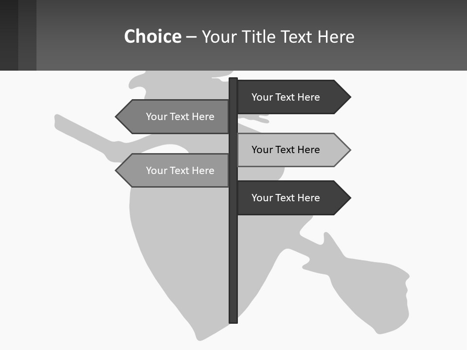 Witch On A Broomstick PowerPoint Template