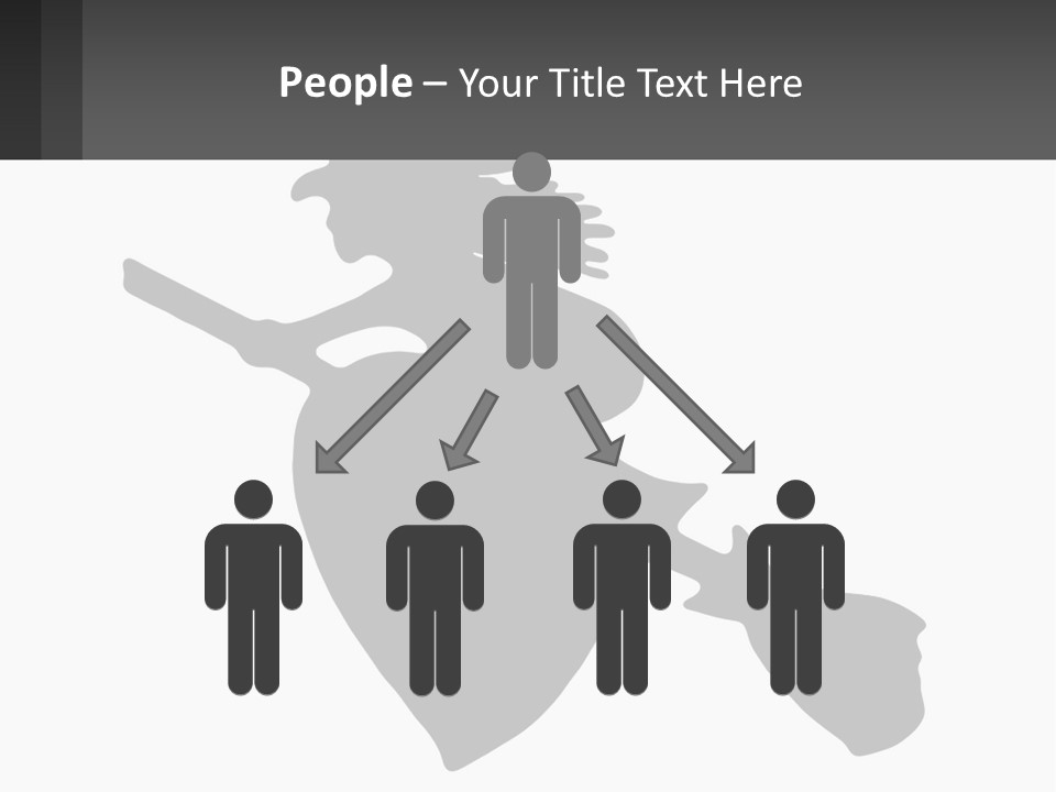 Witch On A Broomstick PowerPoint Template