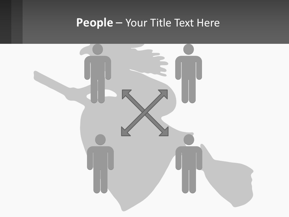 Witch On A Broomstick PowerPoint Template