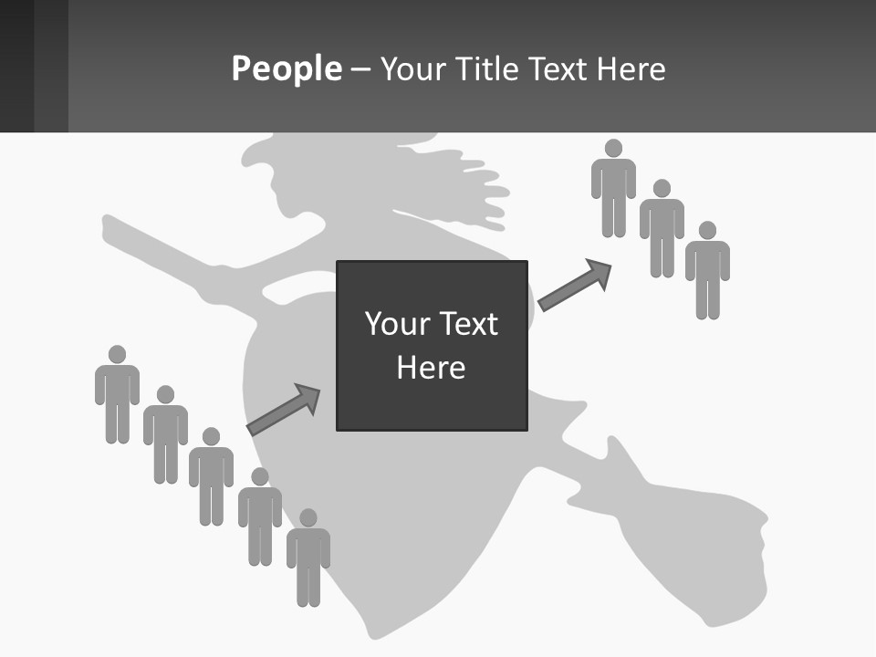 Witch On A Broomstick PowerPoint Template