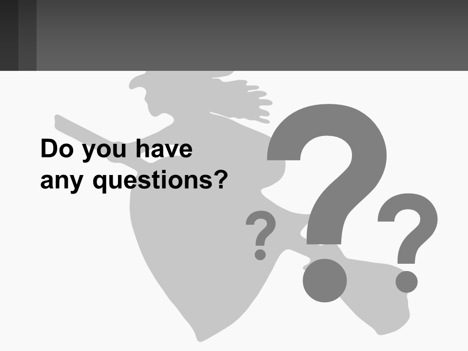 Witch On A Broomstick PowerPoint Template