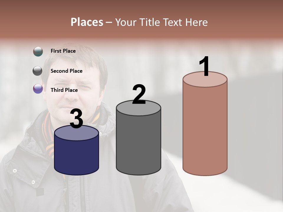 Guy In A Scarf PowerPoint Template