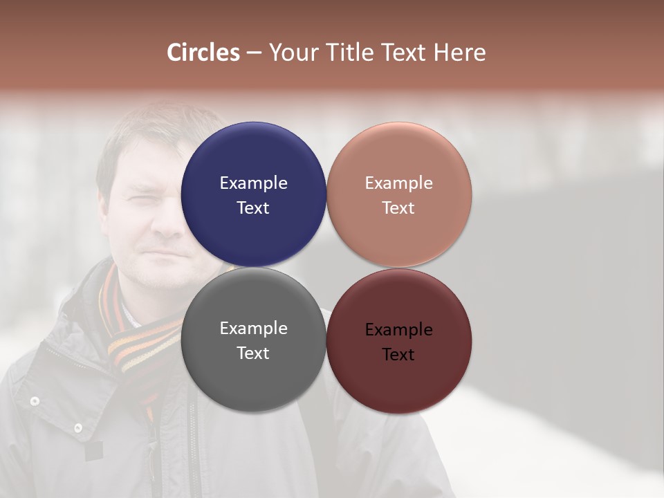 Guy In A Scarf PowerPoint Template