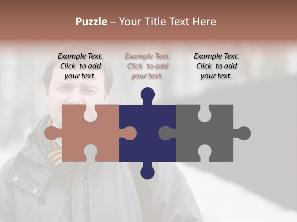 Guy In A Scarf PowerPoint Template