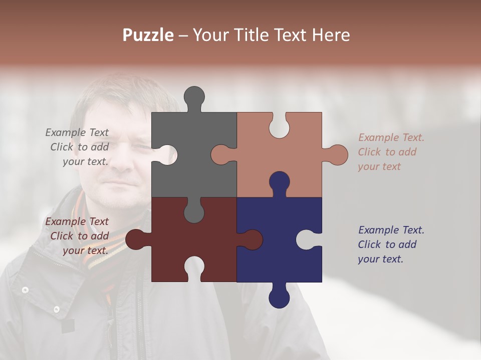 Guy In A Scarf PowerPoint Template