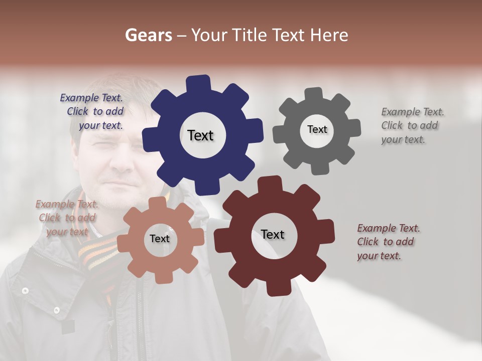 Guy In A Scarf PowerPoint Template