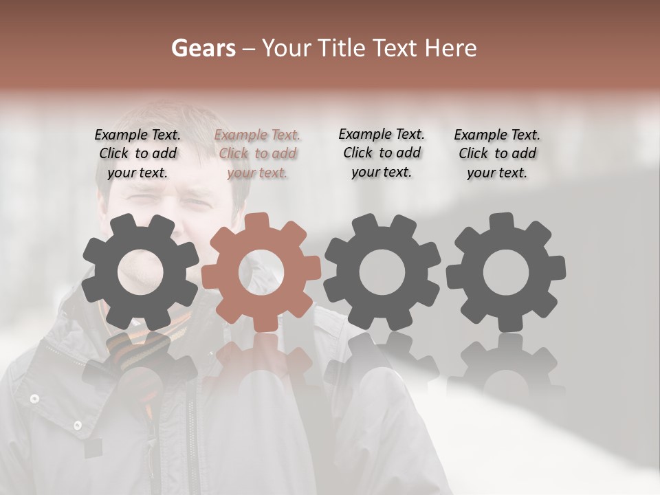 Guy In A Scarf PowerPoint Template