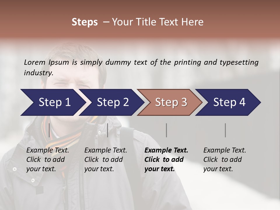 Guy In A Scarf PowerPoint Template