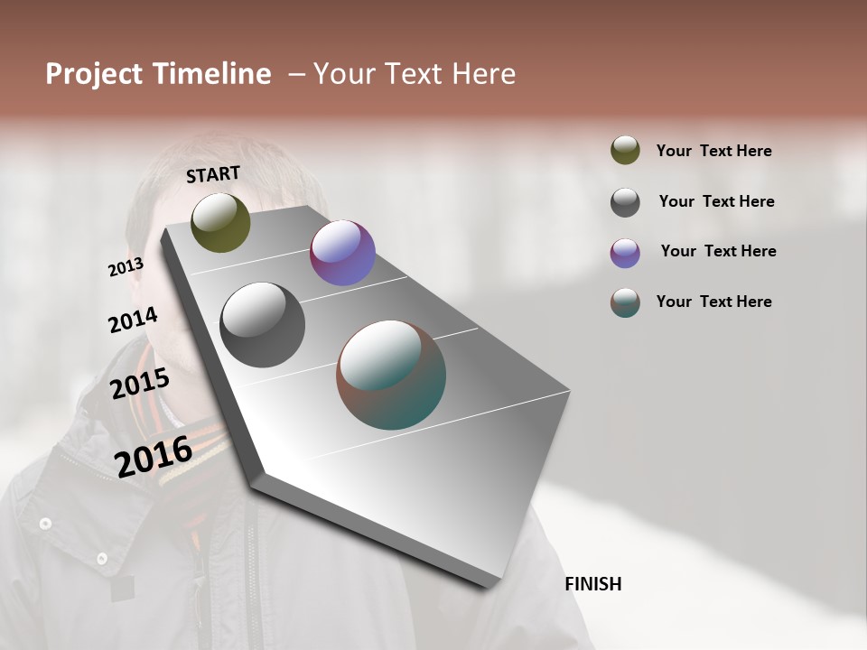 Guy In A Scarf PowerPoint Template