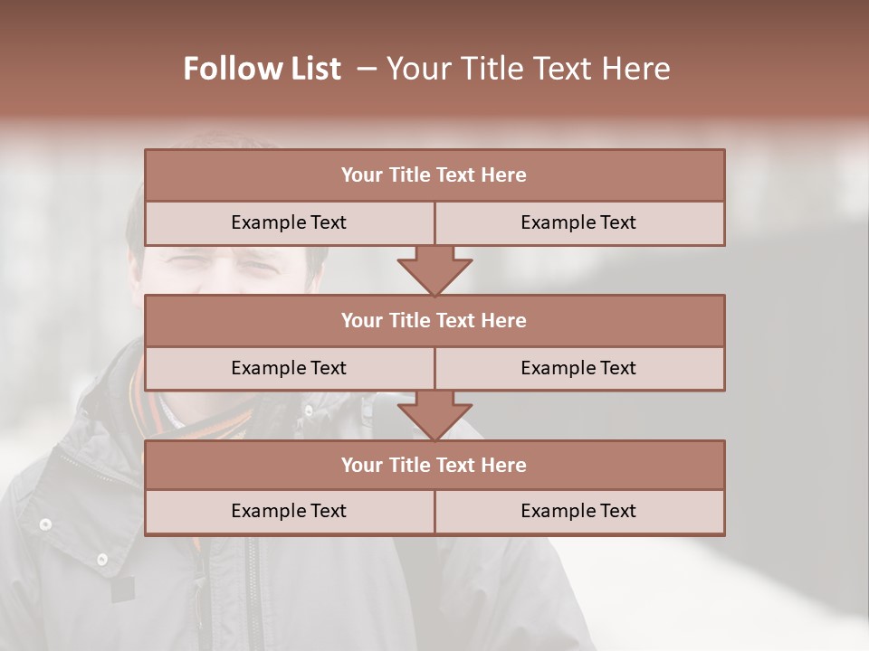 Guy In A Scarf PowerPoint Template