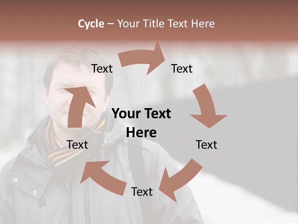 Guy In A Scarf PowerPoint Template