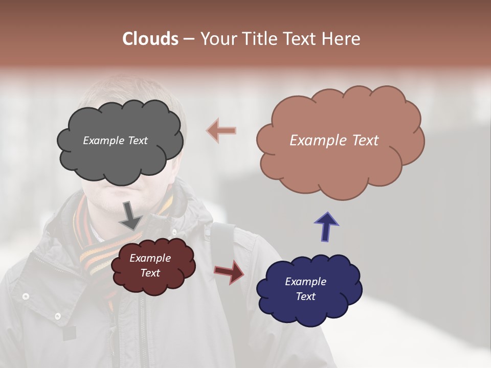 Guy In A Scarf PowerPoint Template