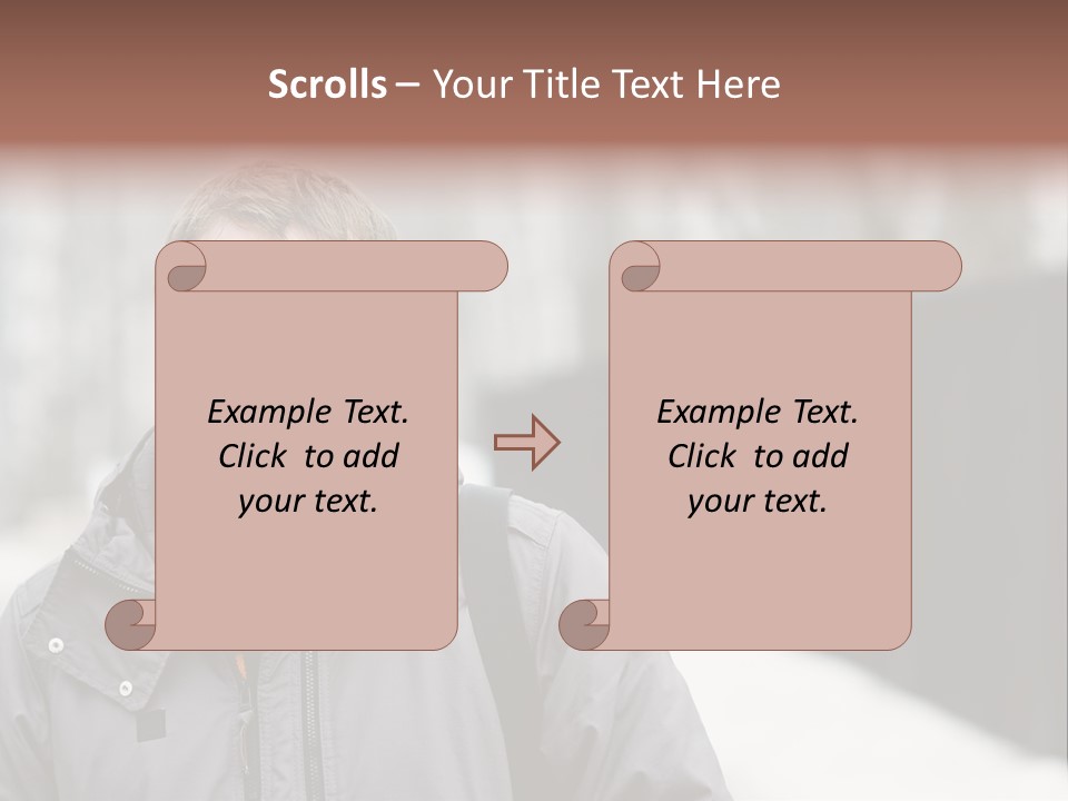 Guy In A Scarf PowerPoint Template