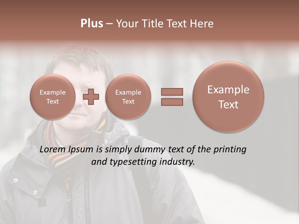 Guy In A Scarf PowerPoint Template