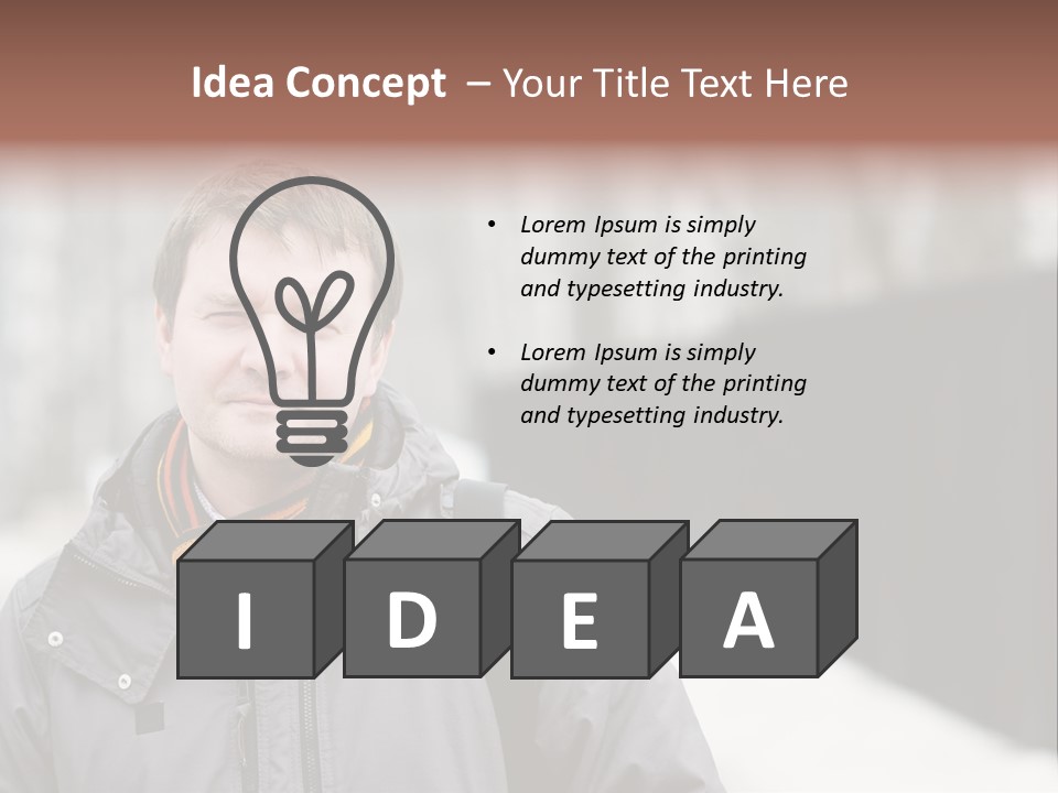 Guy In A Scarf PowerPoint Template