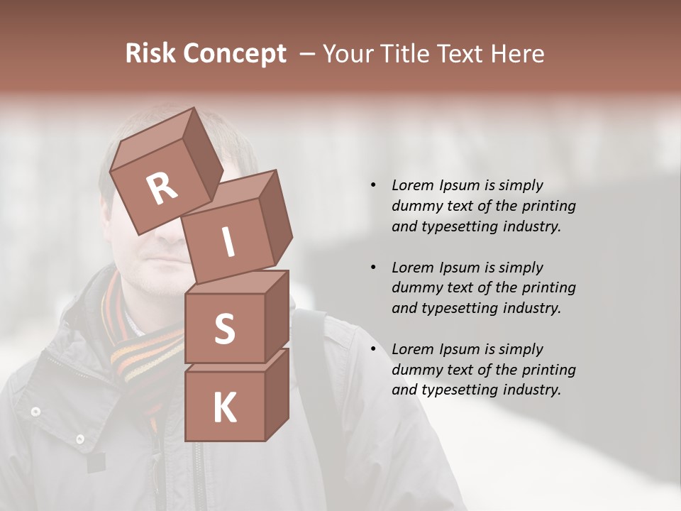 Guy In A Scarf PowerPoint Template