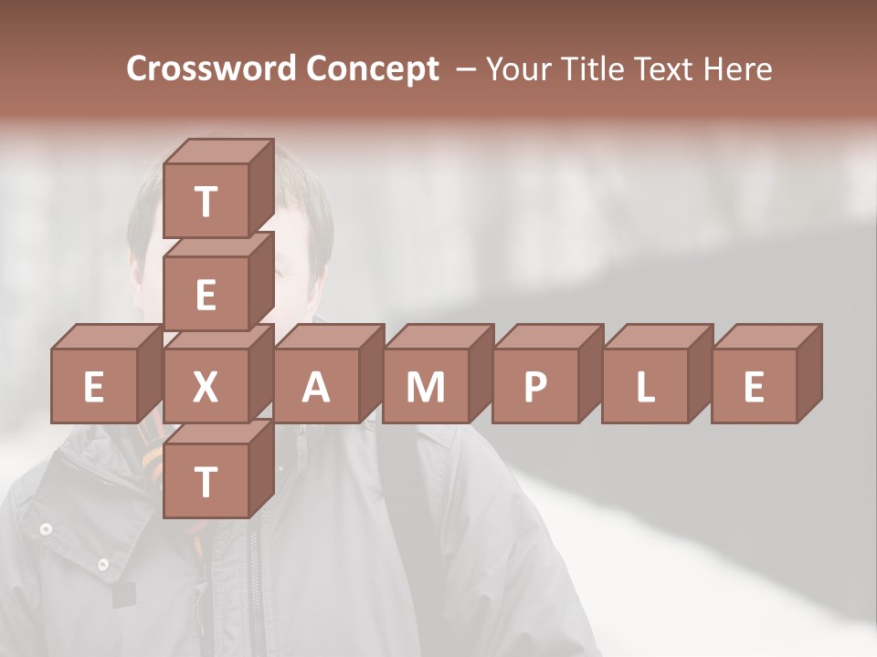 Guy In A Scarf PowerPoint Template