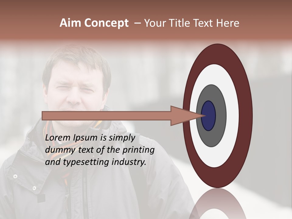 Guy In A Scarf PowerPoint Template