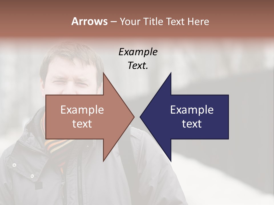 Guy In A Scarf PowerPoint Template