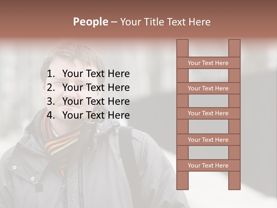 Guy In A Scarf PowerPoint Template