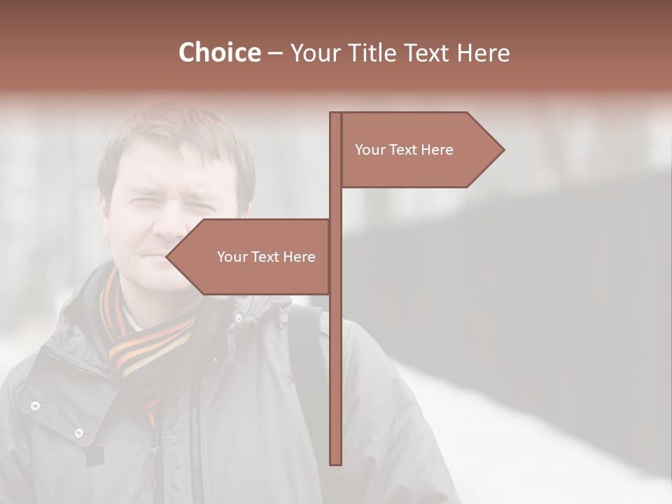 Guy In A Scarf PowerPoint Template