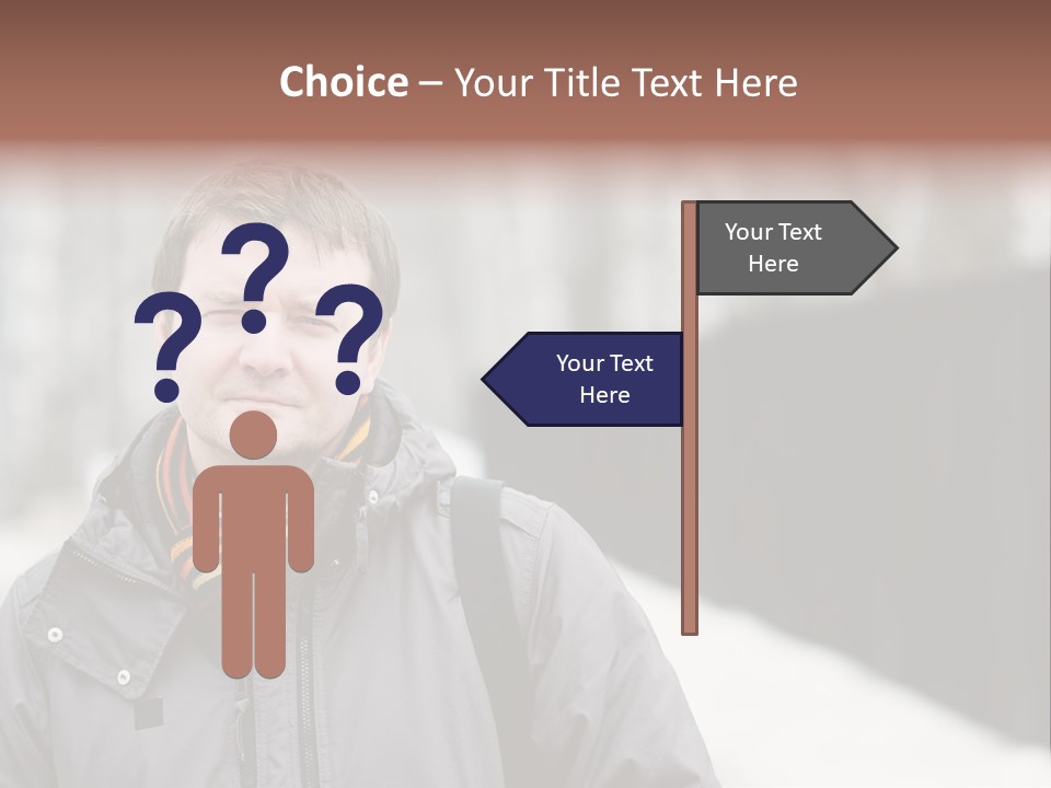 Guy In A Scarf PowerPoint Template