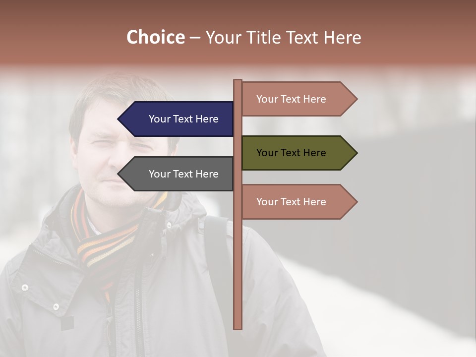 Guy In A Scarf PowerPoint Template