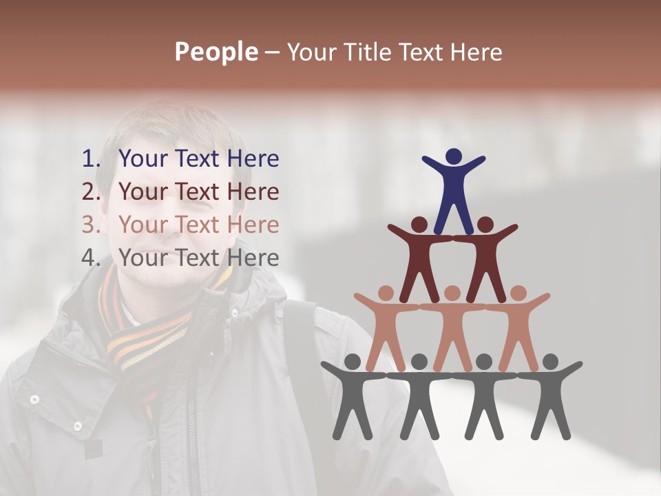Guy In A Scarf PowerPoint Template