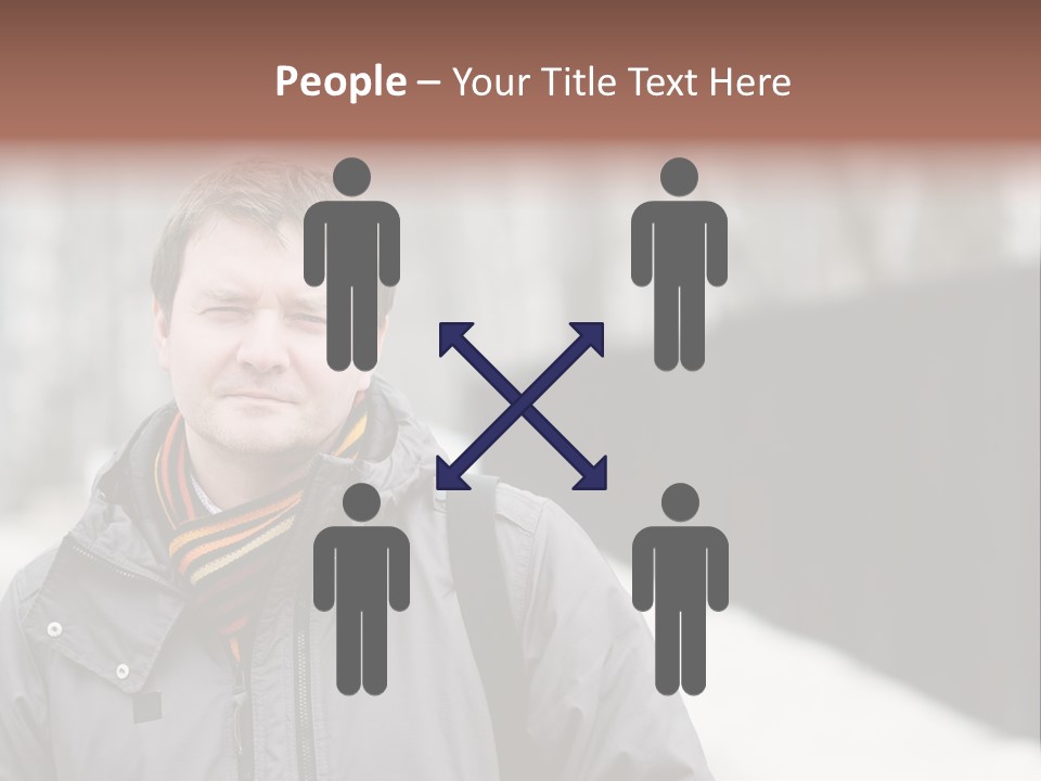 Guy In A Scarf PowerPoint Template