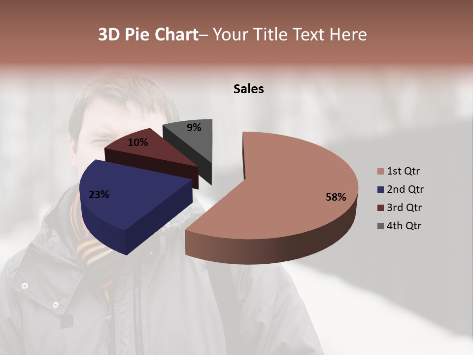 Guy In A Scarf PowerPoint Template