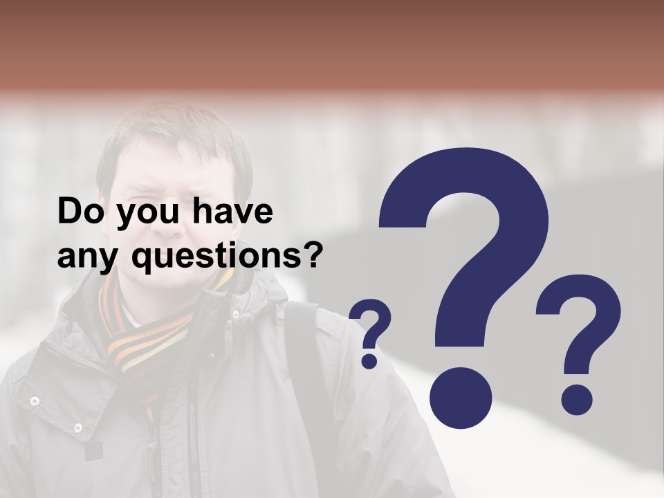 Guy In A Scarf PowerPoint Template