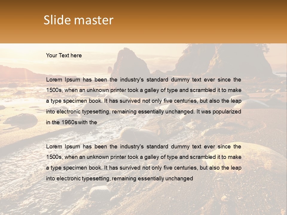 Stones On The Seashore PowerPoint Template