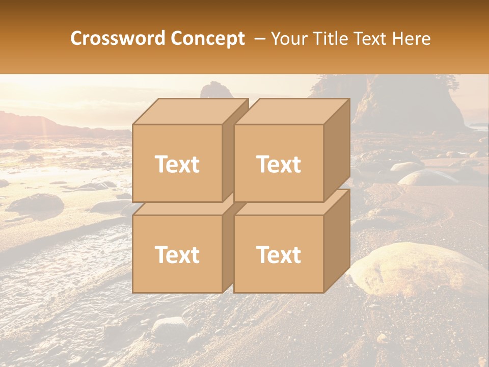 Stones On The Seashore PowerPoint Template