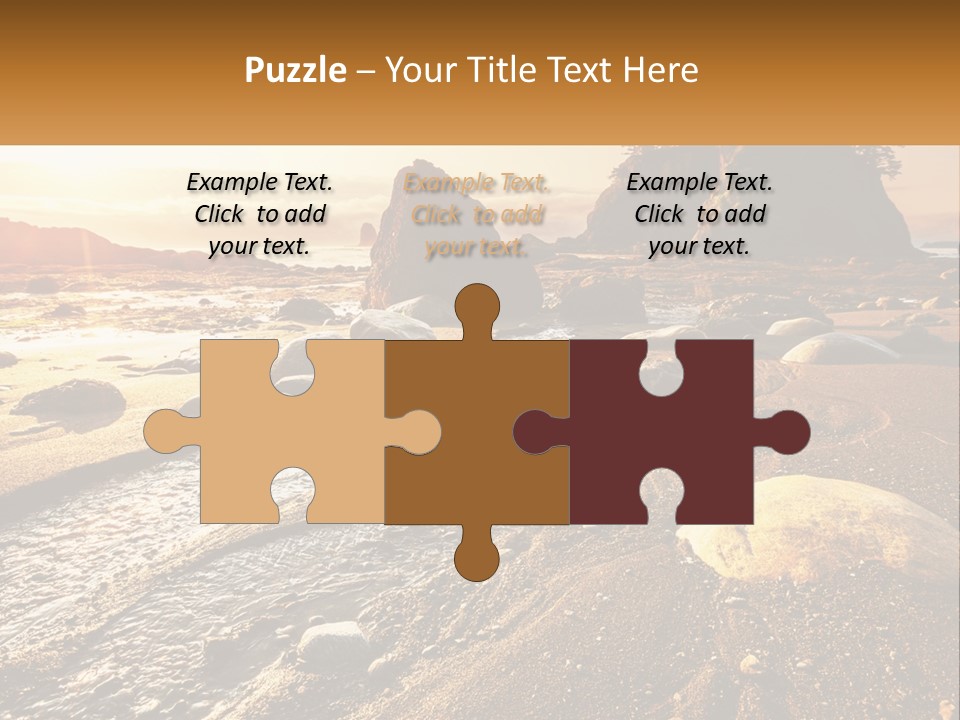 Stones On The Seashore PowerPoint Template